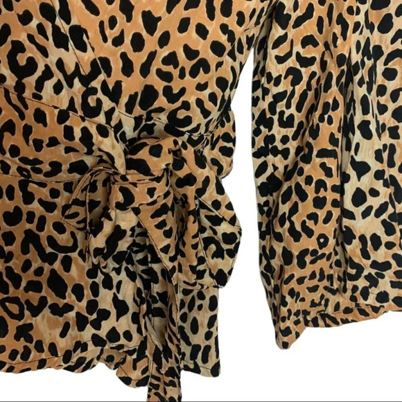 Faithfull The Brand Lavender Top Le Cinq Animal Print Size XS - Picture 8 of 12